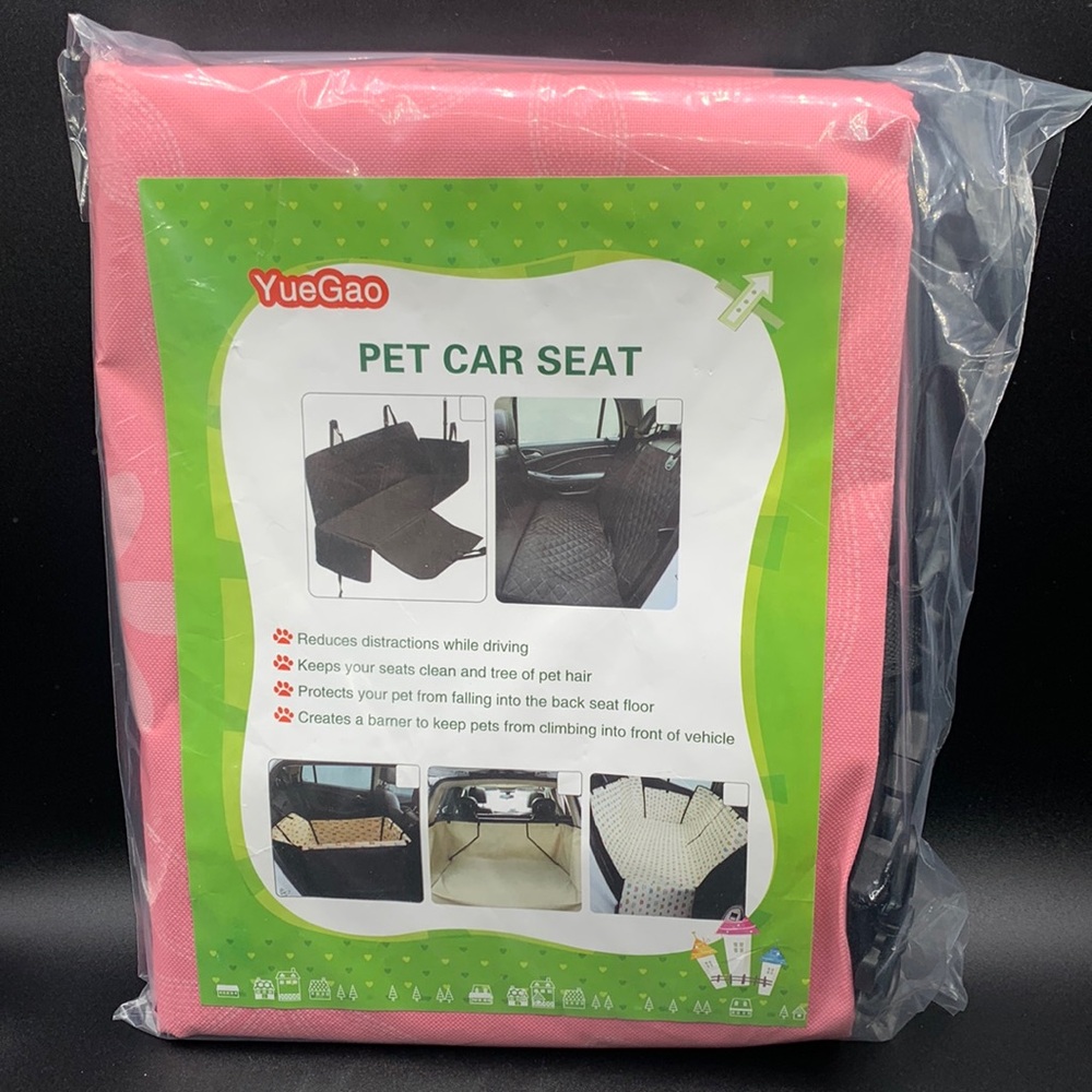 Pink White Daisy Print YueGao Pet Car Seat Cover NIP